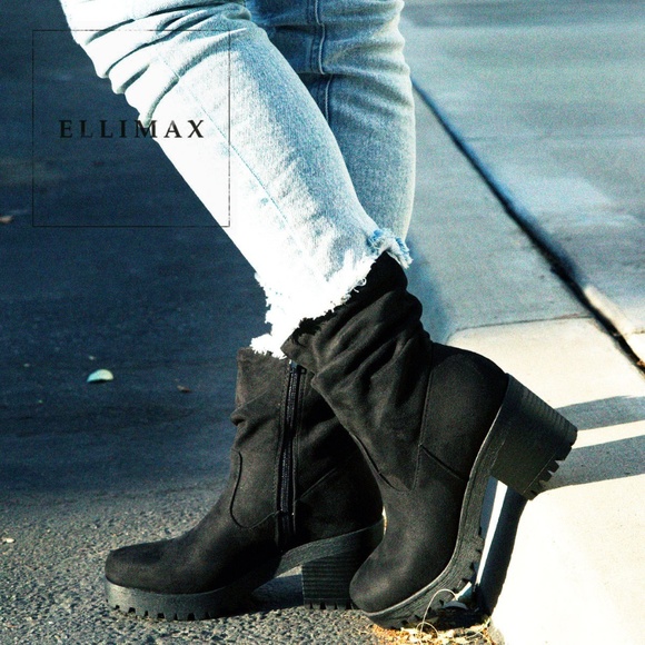 Soda Shoes - NEW🔥 Slouchy Boot Booties Chunky Heel Lug Sole